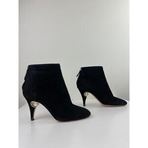 Nicholas Kirkwood Penelope Pearl Ankle Suede Boots Bootie Stiletto Heel Sz 36 6